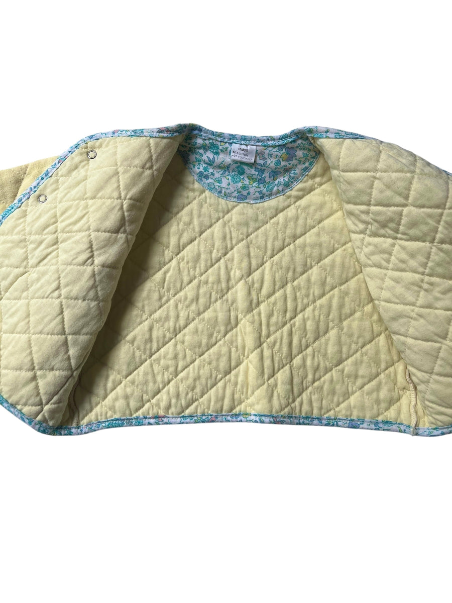 Gilet molletonné jaune - 12/18 mois