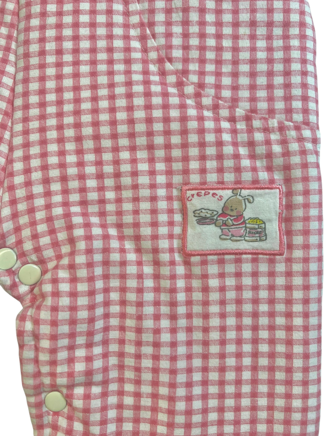 Ensemble gilet + salopette rose - 6 mois