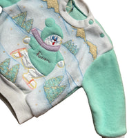Sweat polaire brodé skieur - 12 mois