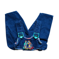 Salopette jean brodée 90's - 6 mois