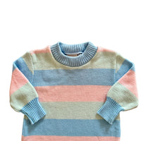 Robe pull rayée pastel - 12 mois