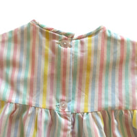 Robe rayée pastel noeud - 18 mois