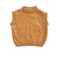 Pull sans manches marron - 24 mois