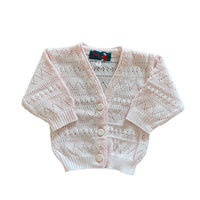 Cardigan mailles ajourées rose - 3 mois