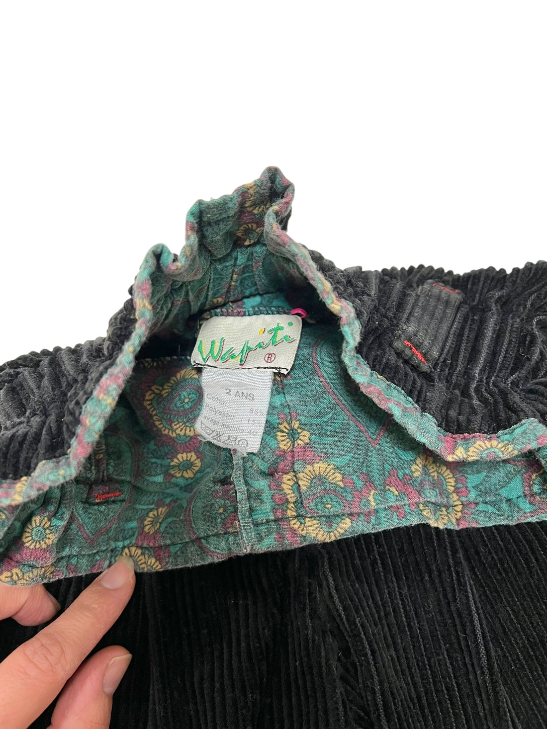 Short velours côtelé noir - 24 mois