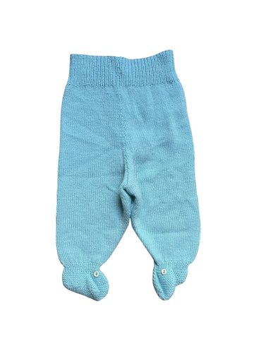 Pantalon tricot bleu - 3 mois