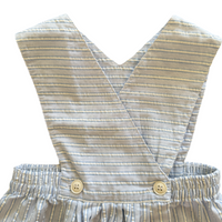 Jupe bretelles rayée bleue - 18 mois