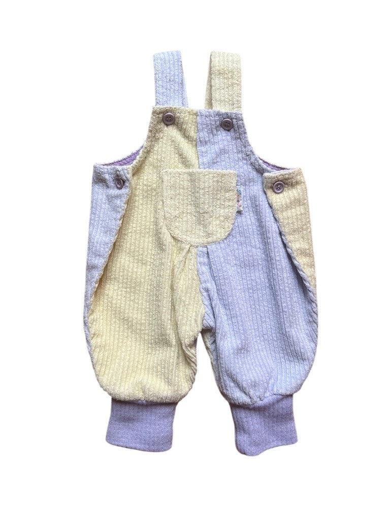 Salopette velours côtelé pastel - 3 mois