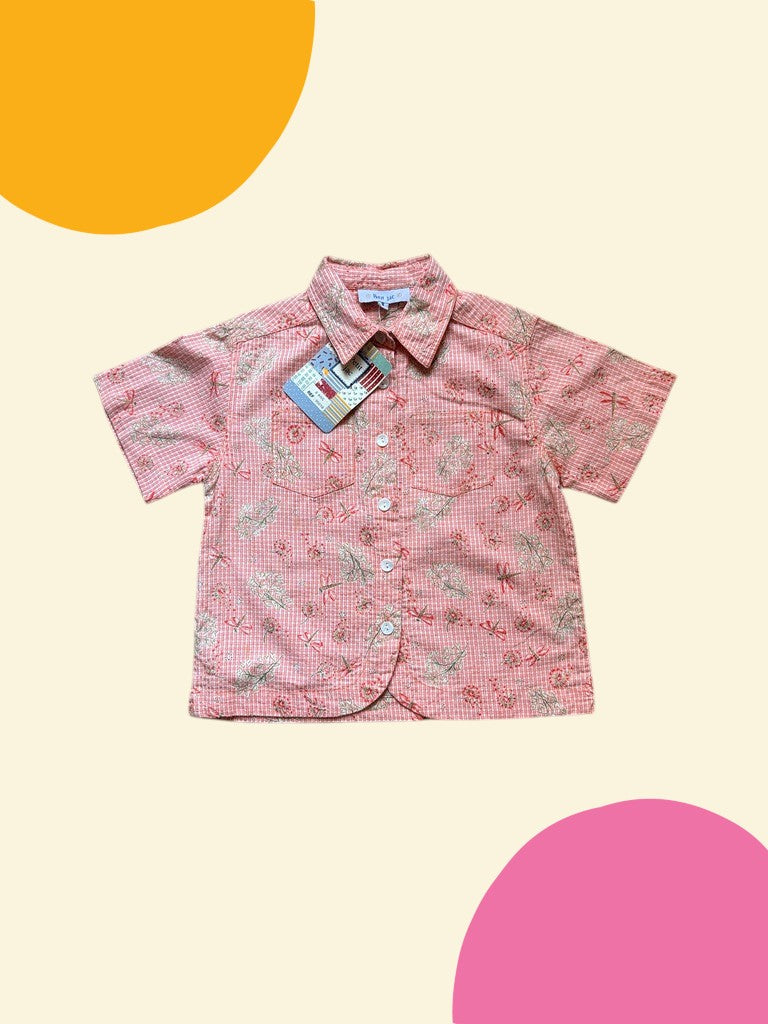 Chemisette orange libellule - 8 ans