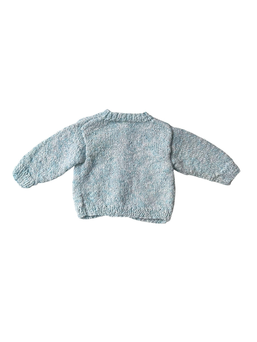 Gilet bleu ciel lurex - 3 mois