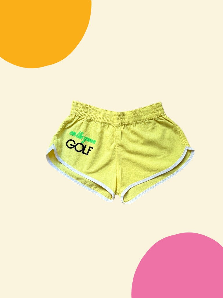 Short golf jaune - 3/4 ans