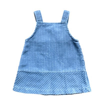 Robe salopette velours côtelé bleue - 12 mois