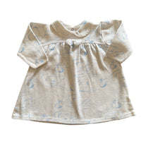 Robe molleton cigognes blanche - 12 mois