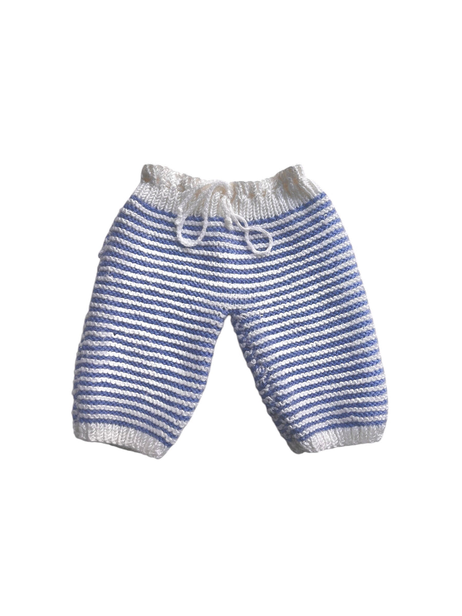 Pantalon tricot marinière - 0/1 mois