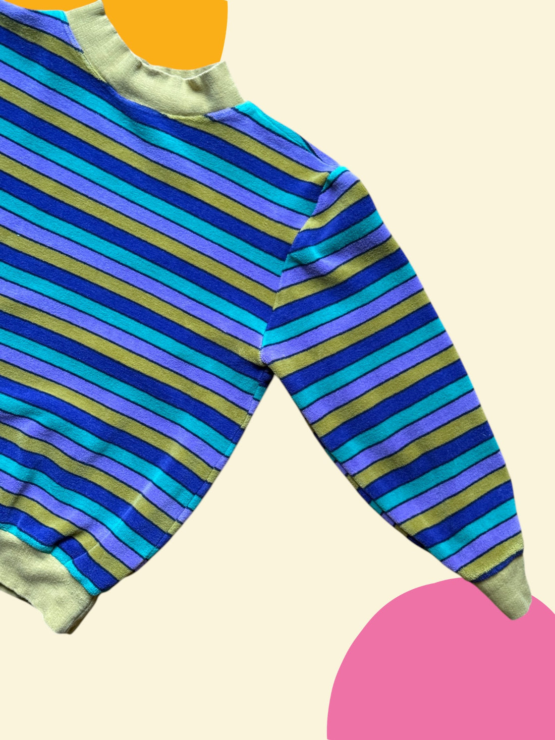 Sweat velours rayé multico - 6 ans