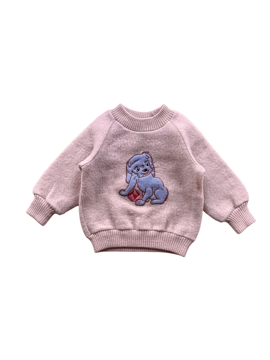 Sweat polaire chien rose - 9/12 mois