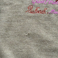Pull vert montagnard fleurs brodées - 8/10 ans