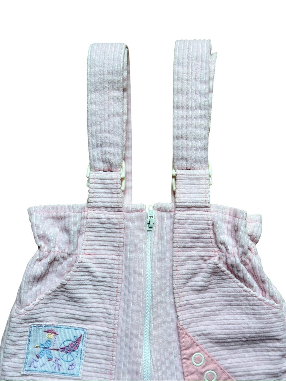 Salopette velours côtelé rose made in France - 3 mois