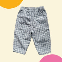 Pantalon carreaux gris - 12/18 mois