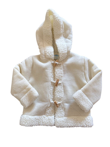 Manteau doublé sherpa écru - 12/18 mois