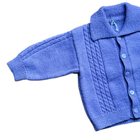 Gilet torsadé lila - 3 ans