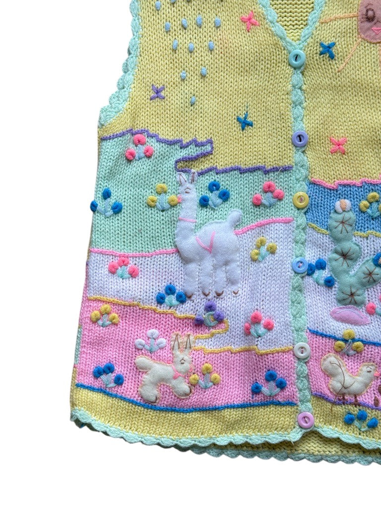 Gilet pastel péruvien - 12/14 ans