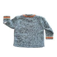 Pull gris brodé voiture - 24 mois