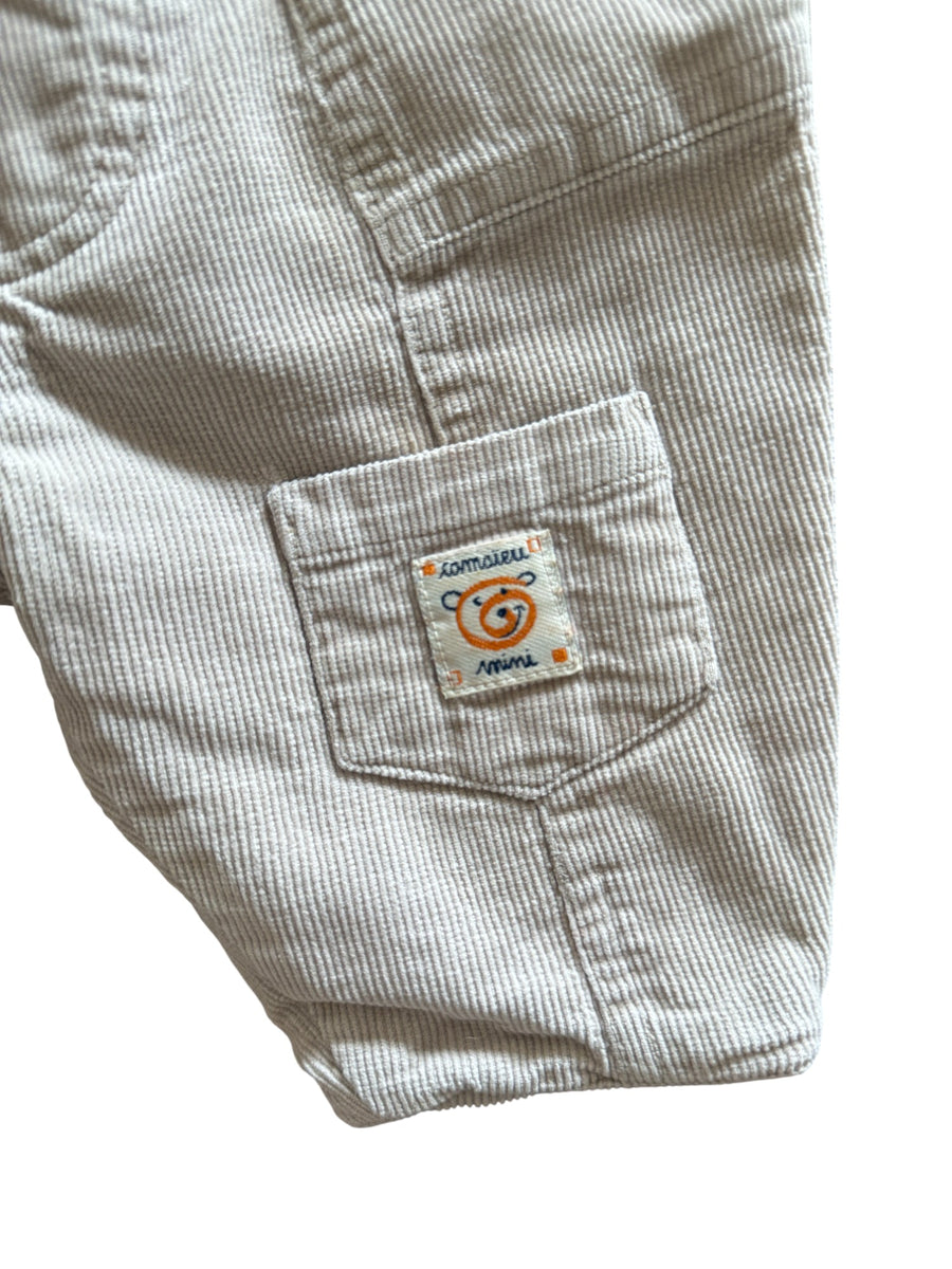 Pantalon velours beige - 3 mois