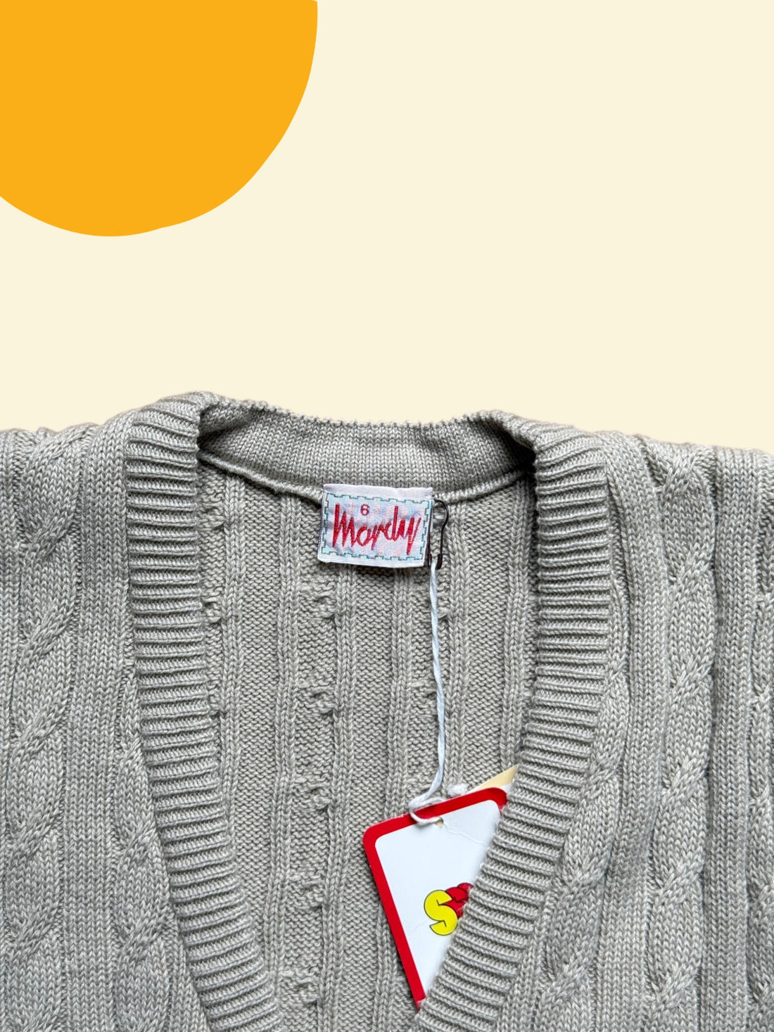 Gilet sans manches torsadé beige - 8 ans