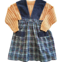 Robe tablier laineuse grise - 8 ans