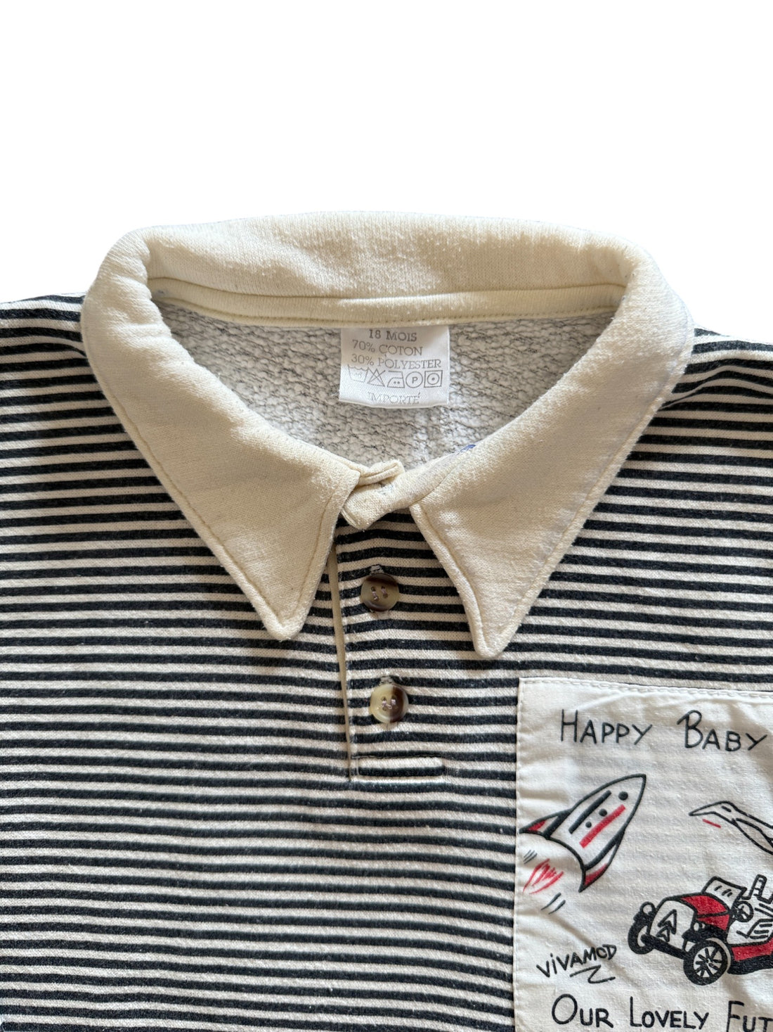 Polo épais rayé - 2/3 ans