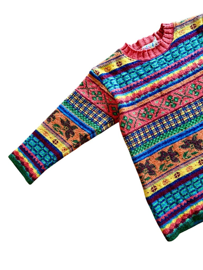 Pull années 90 multicolore - 8 ans