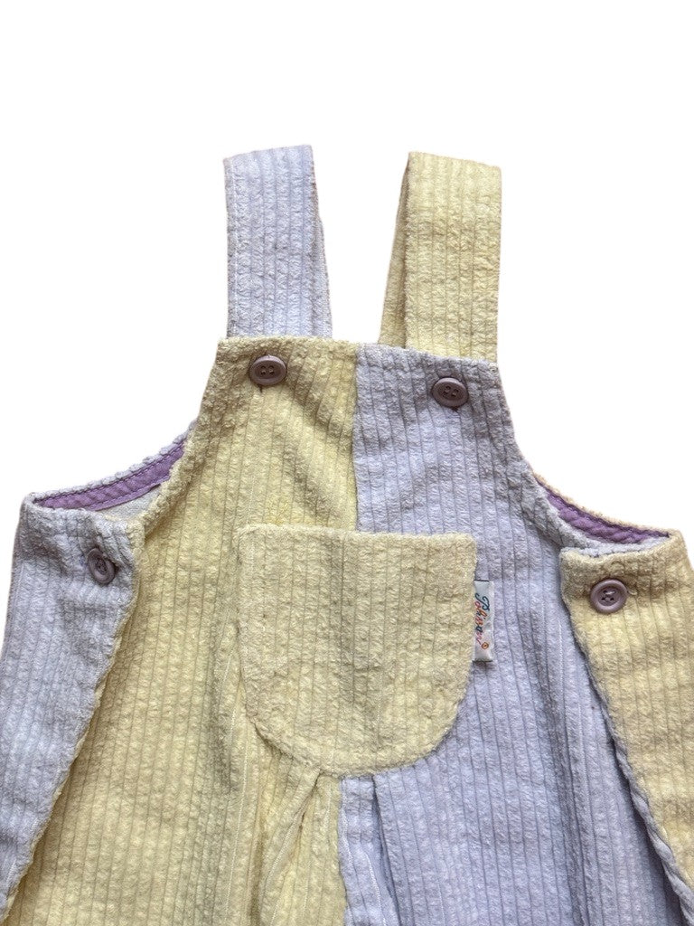 Salopette velours côtelé pastel - 3 mois
