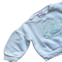Sweat blanc patch brodé - 6 mois