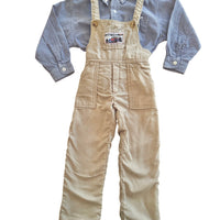 Salopette toile doublée beige - 3 ans