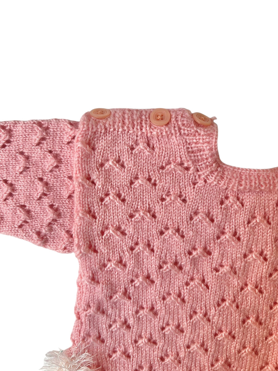 Pull fantaisie rose - 6 mois