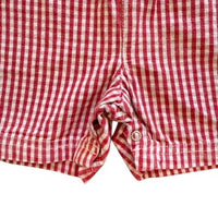 Salopette vichy brodée rouge - 18 mois