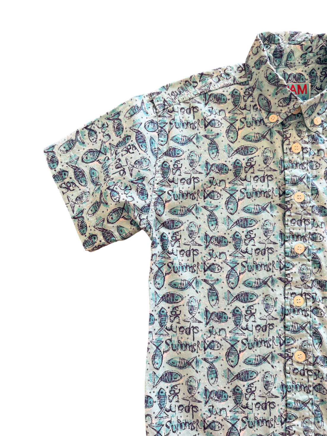 Chemisette poissons bleue - 6 ans