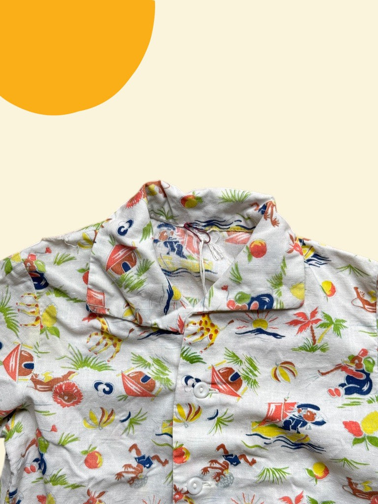 Chemisette imprimé plage cintrée - 24 mois