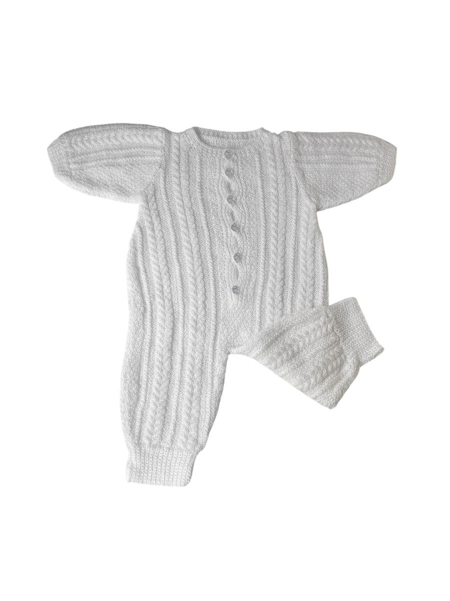 Combinaison tricot torsadée - 6 mois