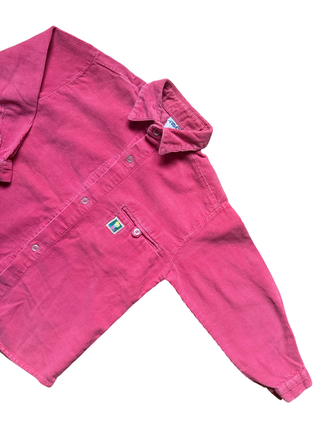 Chemise velours côtelé rose made in France - 4 ans