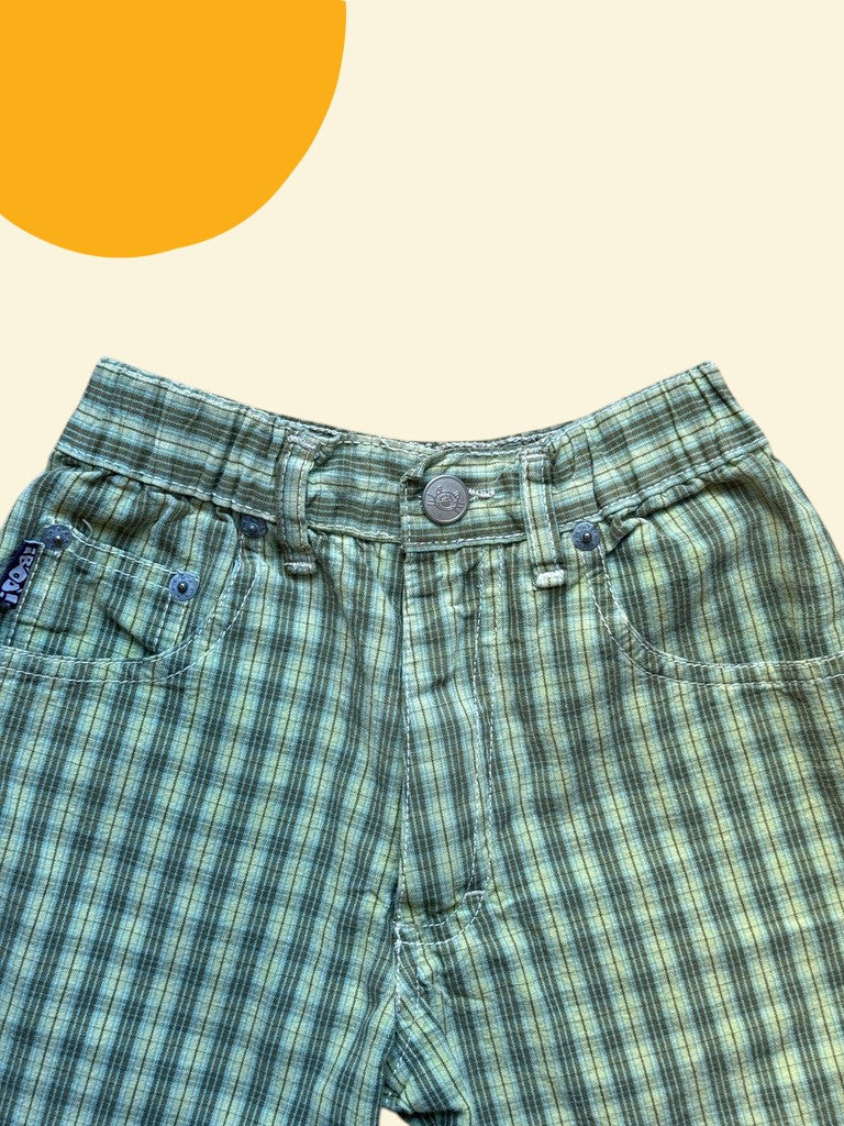 Short toile vert - 4/5 ans