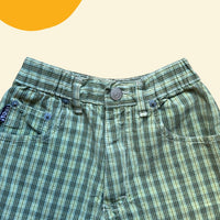 Short toile vert - 4/5 ans