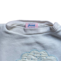 Sweat blanc patch brodé - 6 mois