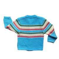 Gilet zippé rayé bleu - 6 ans