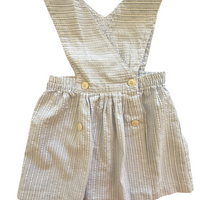 Jupe bretelles rayée bleue - 18 mois