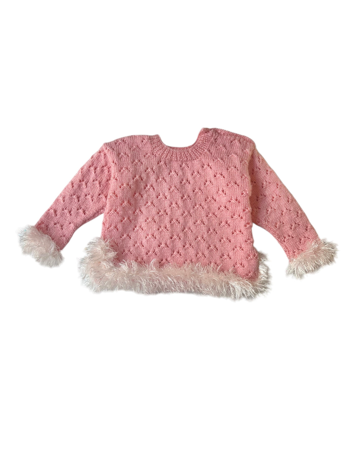 Pull fantaisie rose - 6 mois