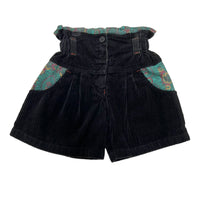 Short velours côtelé noir - 24 mois