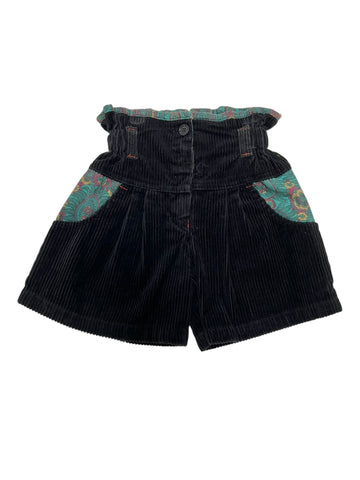Short velours côtelé noir - 24 mois