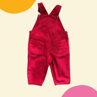 Salopette rouge années 90 - 12 mois
